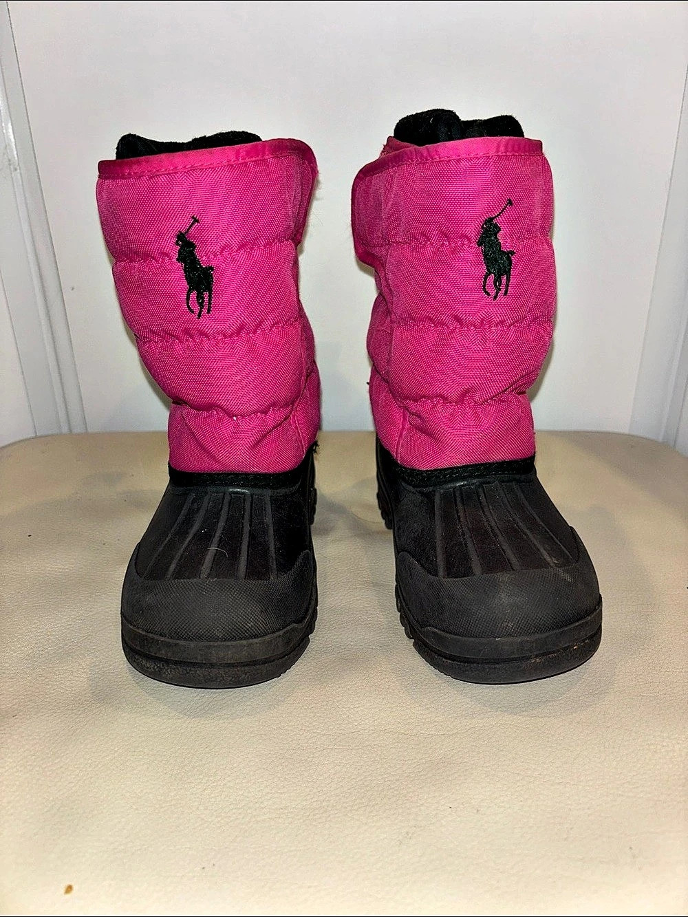 Polo Ralph Lauren Kids Pink & Black Boots